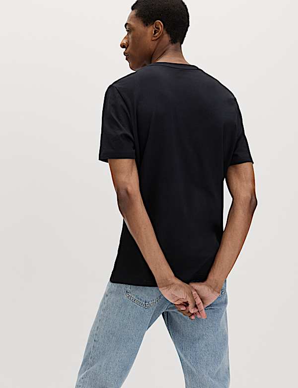 Lot de 3 t-shirts 100 % coton &agrave; col rond - CA