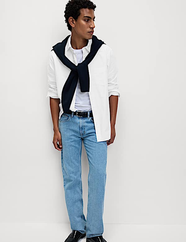 מארז 3 חולצות טי מכותנה טהורה ובגזרה צרה עם צווארון עגול - IL