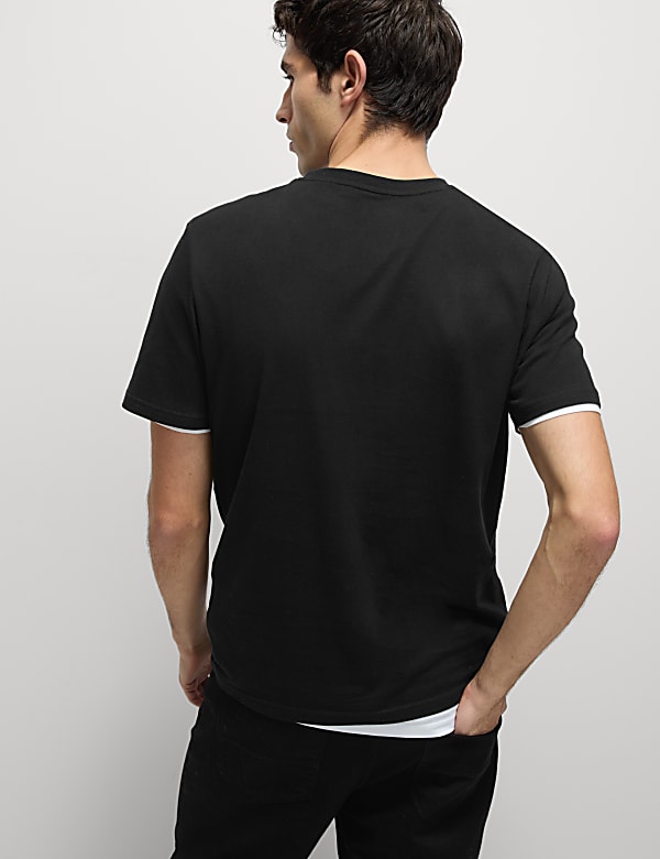 Pack de 3 camisetas 100% algodón de escote en pico - US