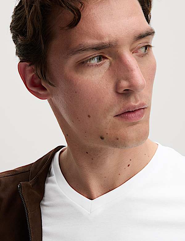 Lot de 3 t-shirts 100 % coton à col V - CH