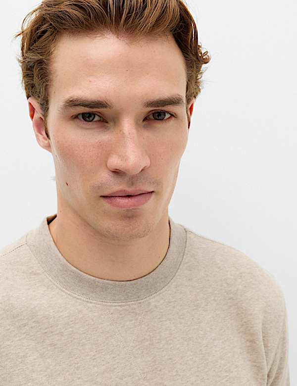 Cotton Rich Brushback Sweatshirt