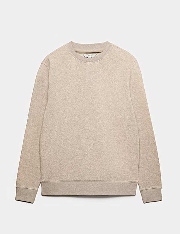 Cotton Rich Brushback Sweatshirt