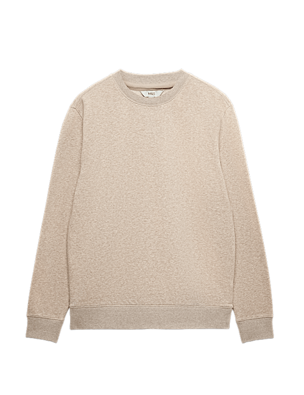 Cotton Rich Brushback Sweatshirt
