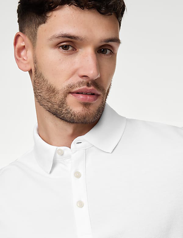 2pk Pure Cotton Long Sleeve Polo Shirts - NL