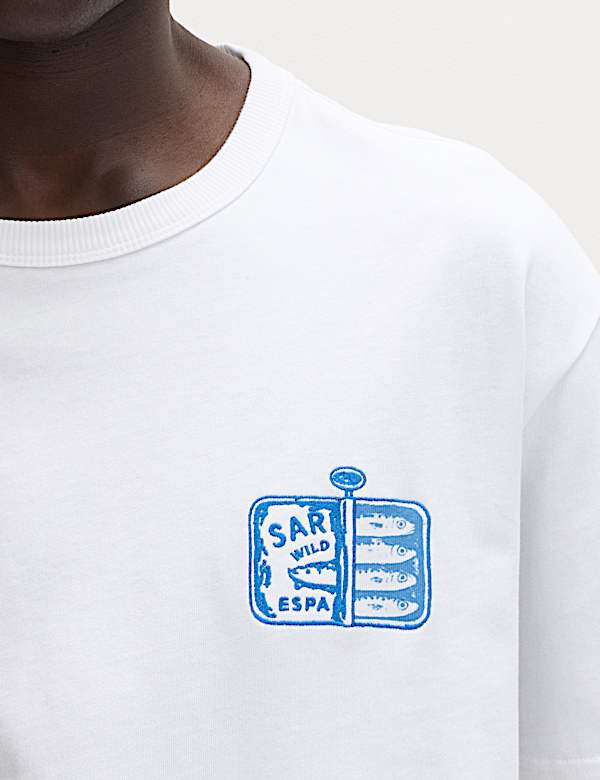 Pure Cotton Sardinas Espanolas Graphic T-Shirt - DK