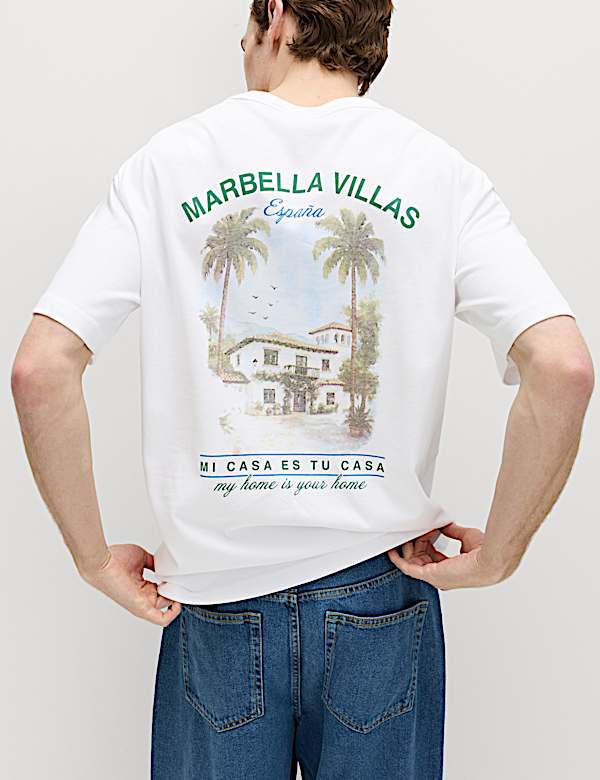 Pure Cotton Marbella Villas Graphic T-Shirt - LU