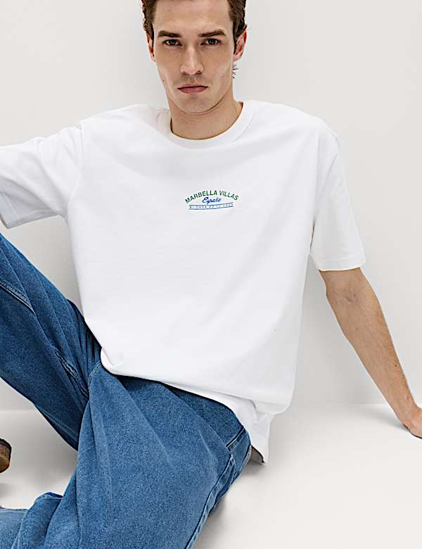 Pure Cotton Marbella Villas Graphic T-Shirt - LU