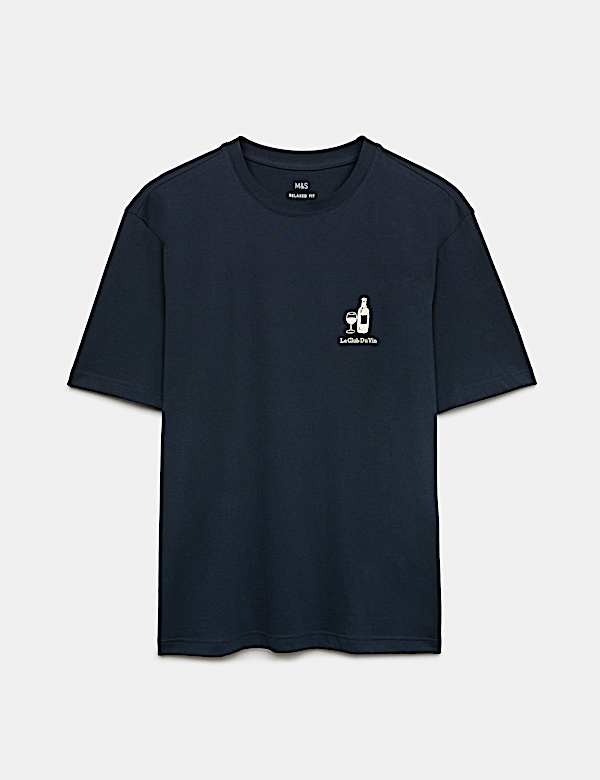 Pure Cotton Graphic Crew Neck T-Shirt - TW