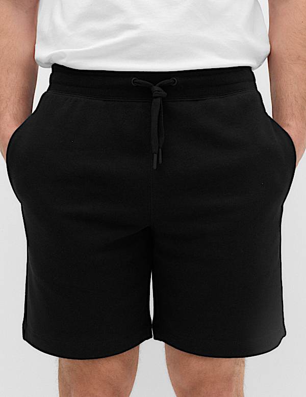 Cotton Rich Brushback Mid Length Shorts
