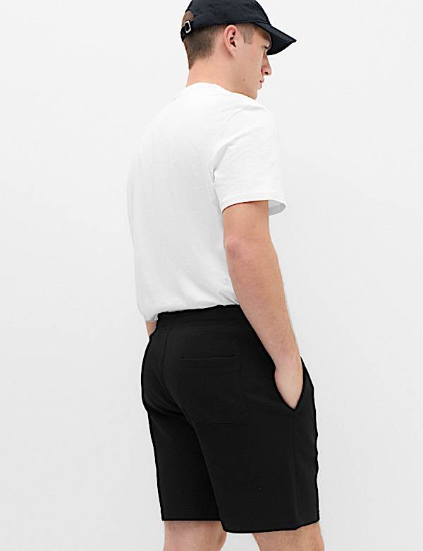 Cotton Rich Brushback Mid Length Shorts
