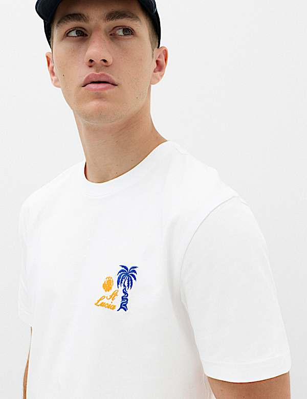 Pure Cotton St Lucia Graphic T-Shirt - AL