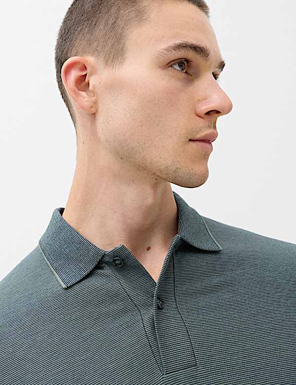 2pk Cotton Rich Textured Polo Shirt - KG