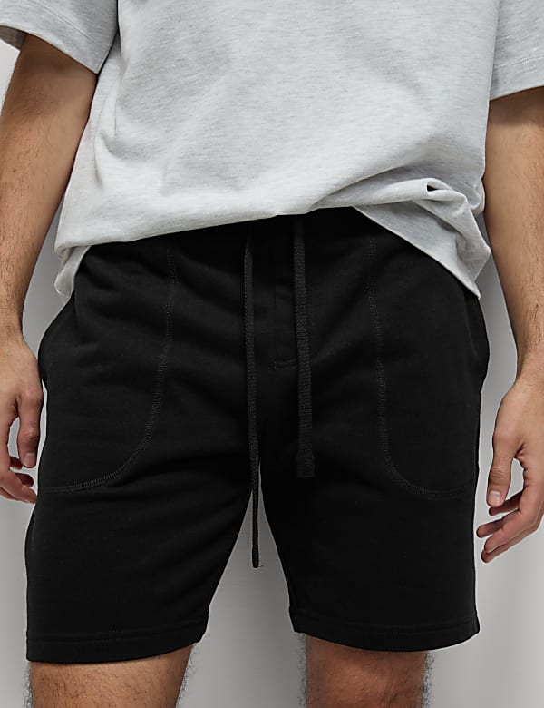 Pack de 2 pantalones cortos de punto 100% algodón - US