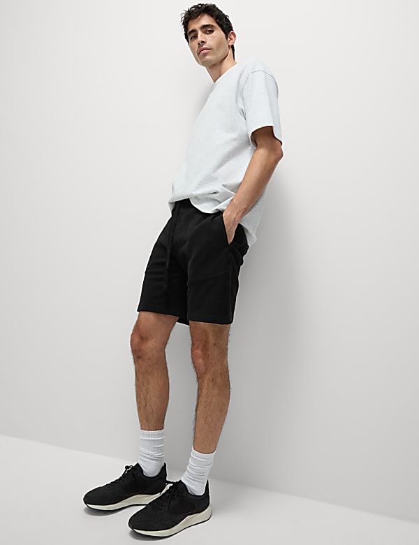 Pack de 2 pantalones cortos de punto 100% algodón - US