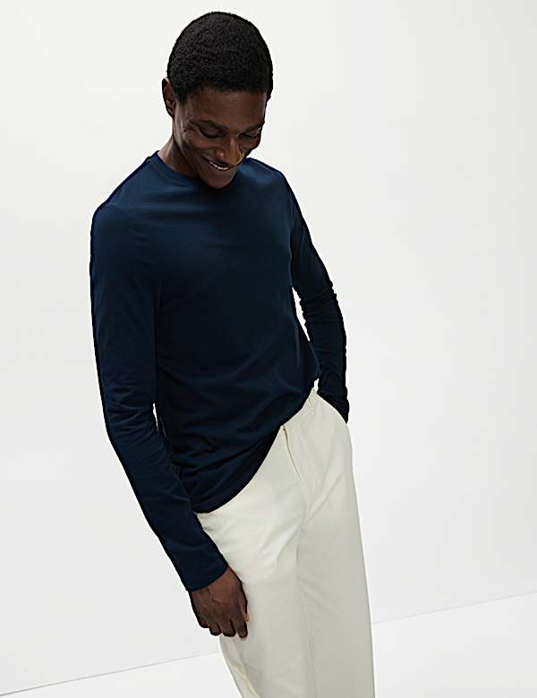 Lot de 2 t-shirts 100 % coton à manches longues - FR