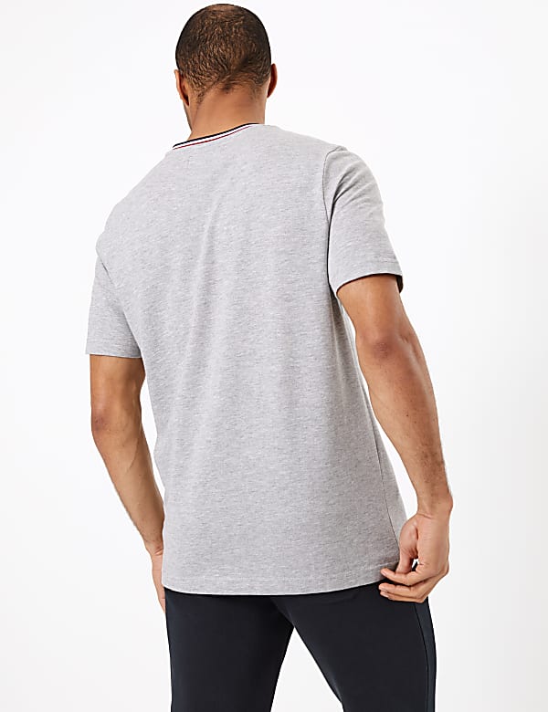 Regular Fit Tipped Neck T-Shirt