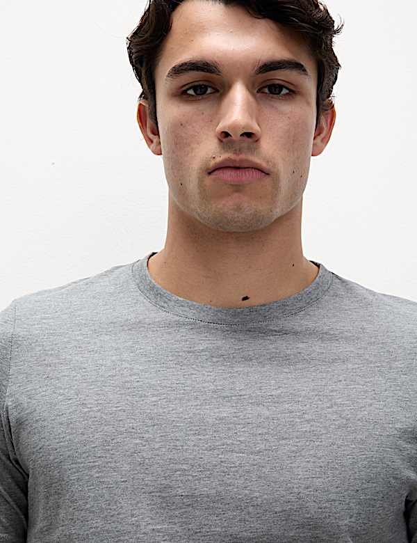 5 Pack Pure Cotton Crew Neck T-Shirts - US