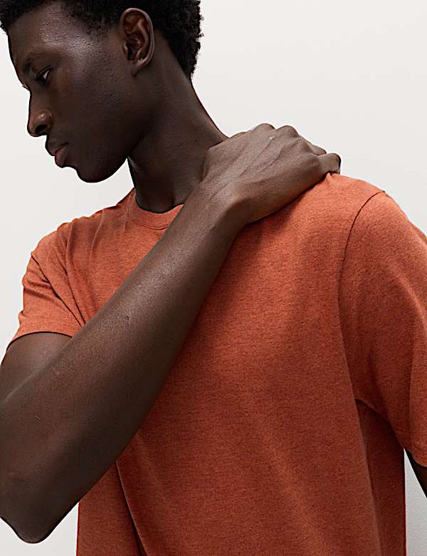 7 Pack Pure Cotton Crew Neck T-Shirts - US