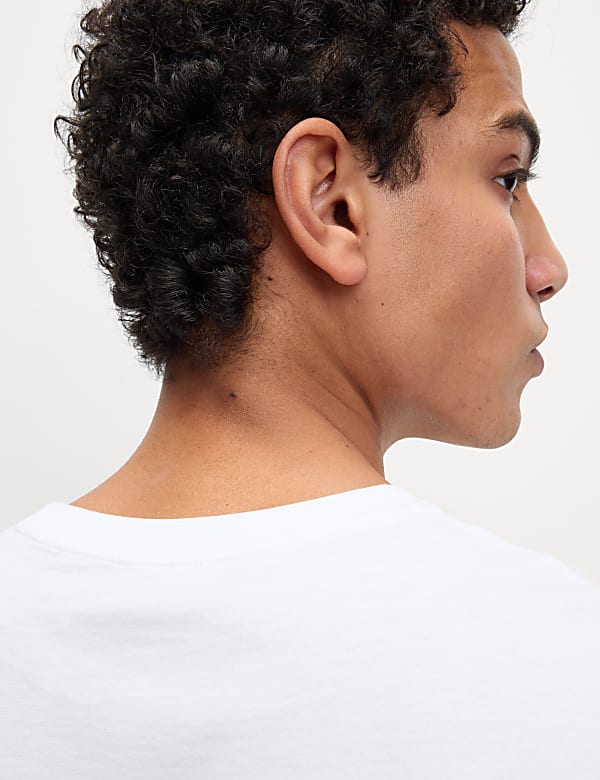 Pack de 7 camisetas 100% algodón de escote cerrado - ES