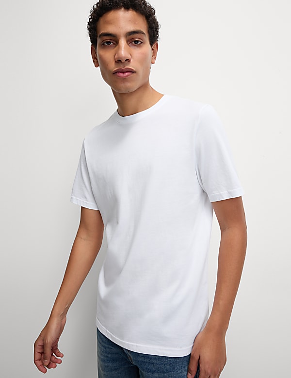 Pack de 7 camisetas 100% algodón de escote cerrado - ES