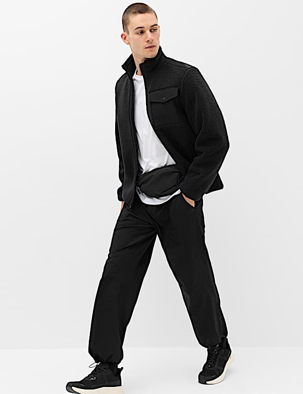 Fleece Windproof Zip Up Funnel Neck Jacket - CZ