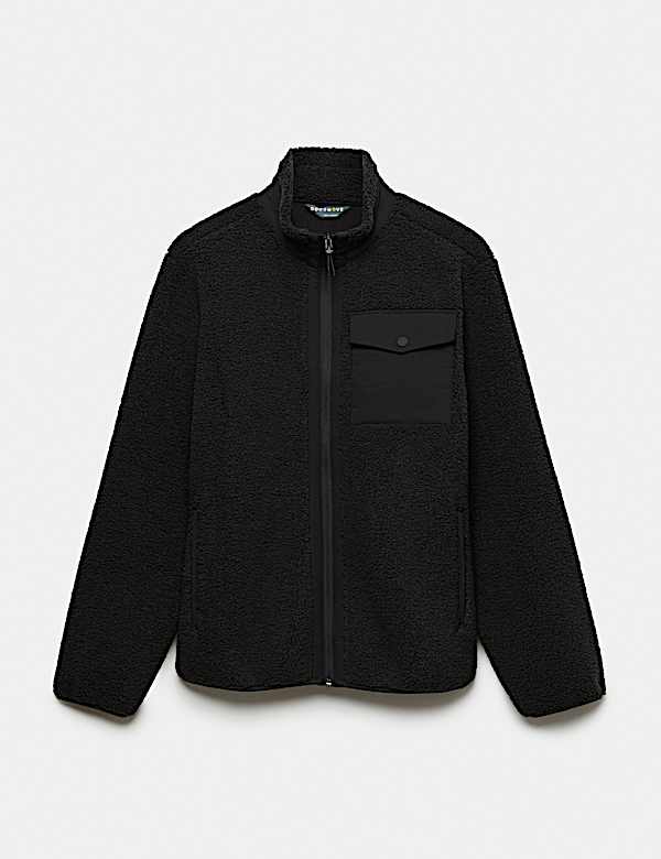 Fleece Windproof Zip Up Funnel Neck Jacket - CZ