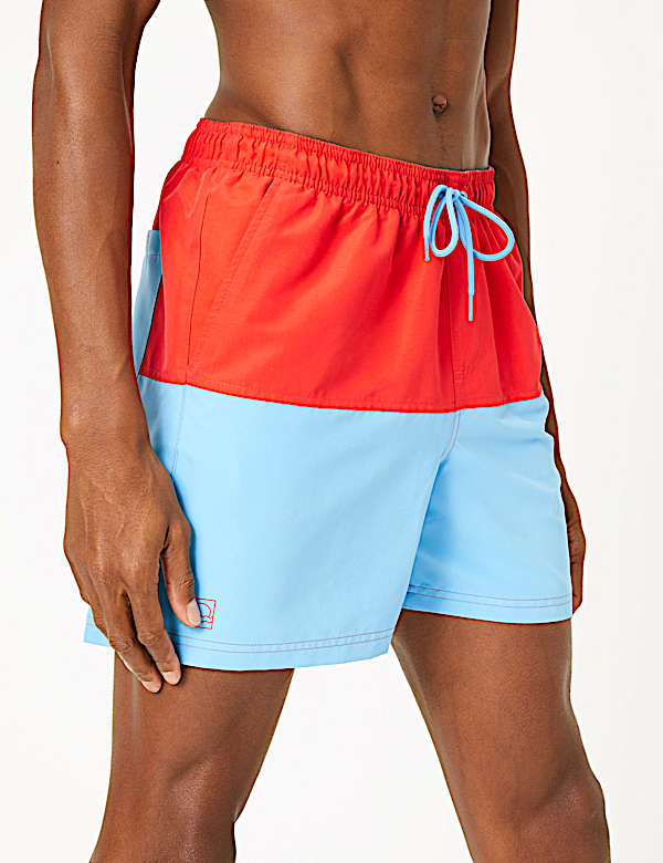 Quick Dry Colour Block Swim Shorts