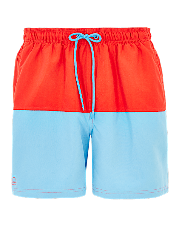 Quick Dry Colour Block Swim Shorts