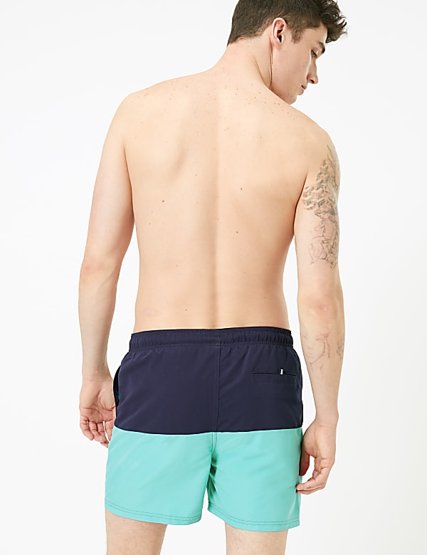 Quick Dry Colour Block Swim Shorts