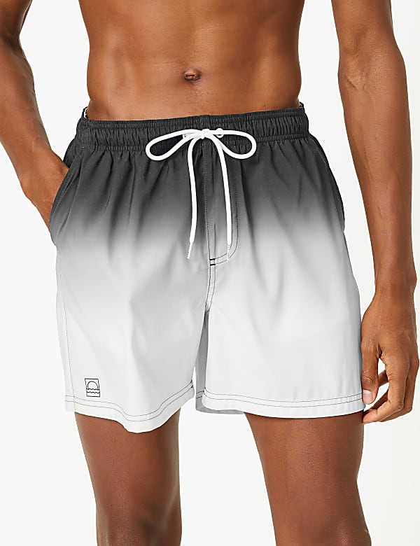 Quick Dry Dip Dye Print Swim Shorts