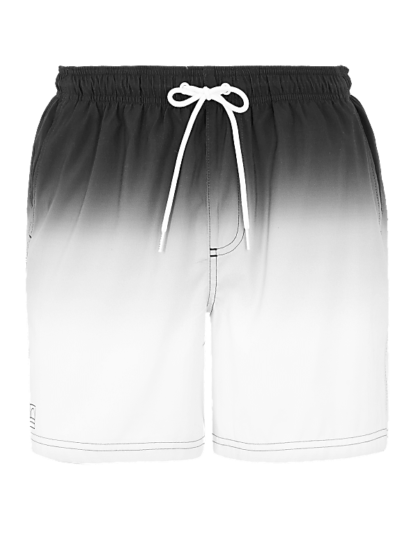 Quick Dry Dip Dye Print Swim Shorts