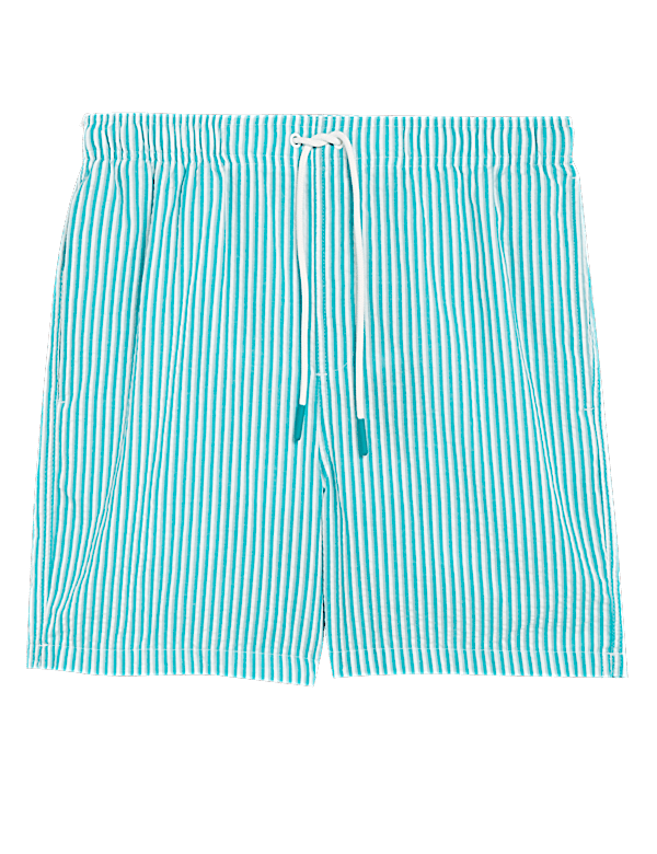 Quick Dry Striped Seersucker Swim Shorts