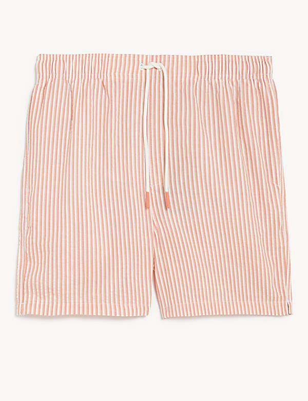 Quick Dry Striped Seersucker Swim Shorts