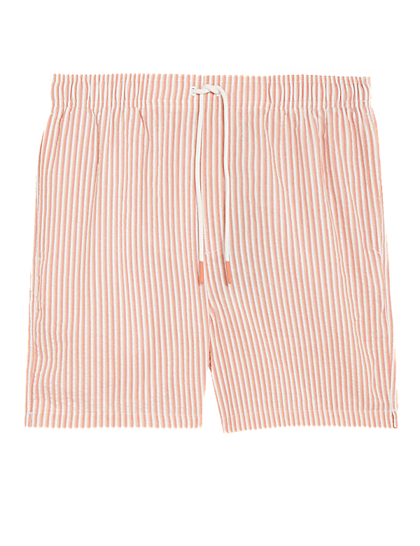 Quick Dry Striped Seersucker Swim Shorts