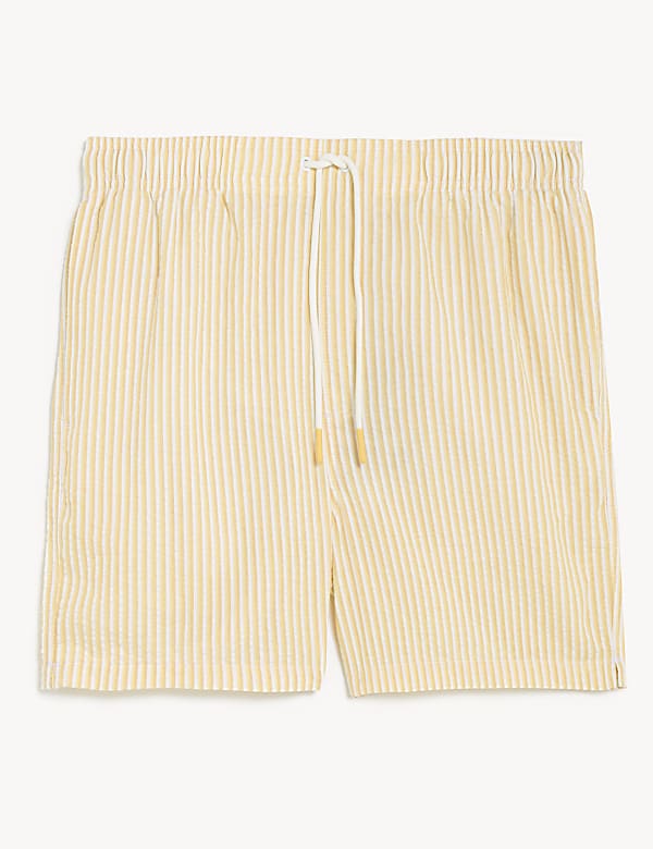 Quick Dry Striped Seersucker Swim Shorts