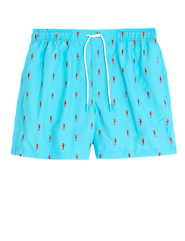 Quick Dry Embroidered Swim Shorts