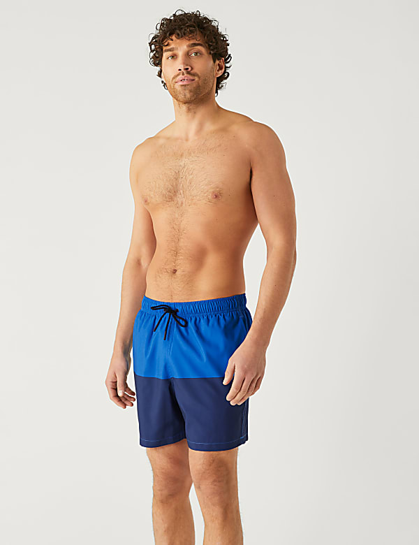 Quick Dry Colour Block Swim Shorts