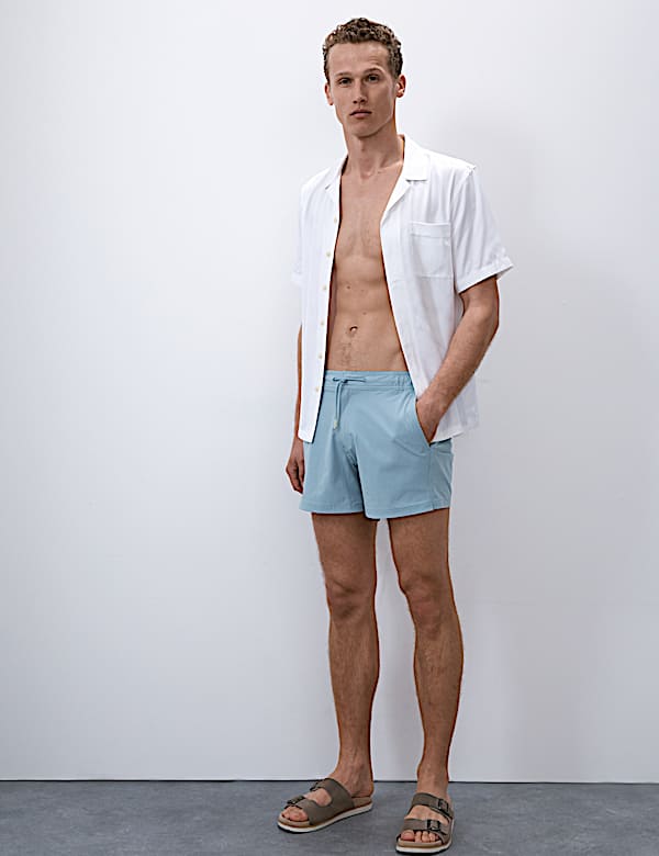 Mid Length Quick Dry Stretch Swim Shorts - HR