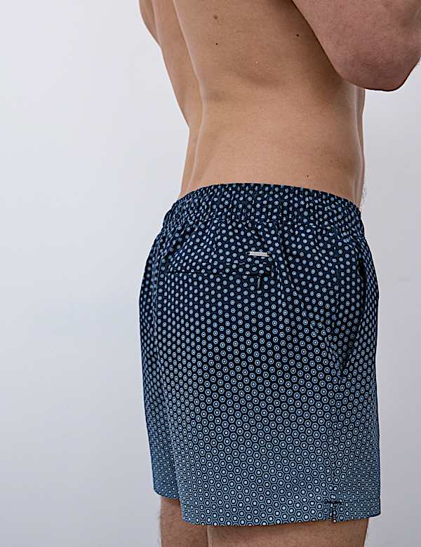Quick Dry Stretch Geometric Print Swim Shorts - MX