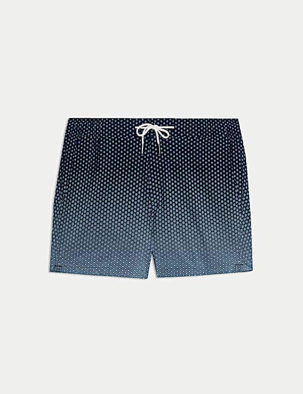 Quick Dry Stretch Geometric Print Swim Shorts - MX