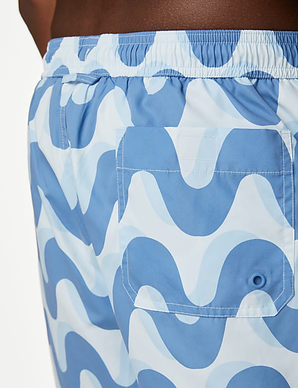 Rychleschnouc&iacute; koupac&iacute; &scaron;ortky s potiskem vln - CZ