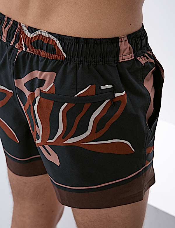 Short de bain extensible &agrave; imprim&eacute; fleuri, s&eacute;chage rapide - FR