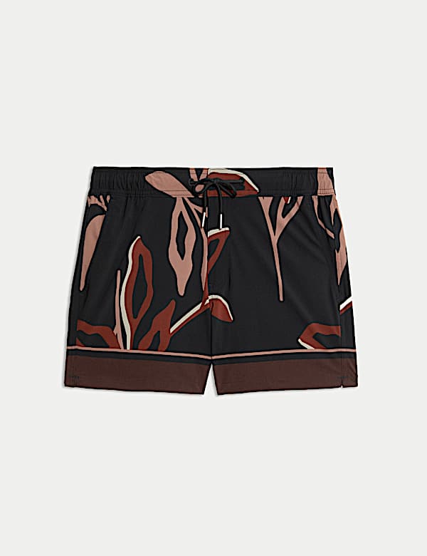 Short de bain extensible &agrave; imprim&eacute; fleuri, s&eacute;chage rapide - FR