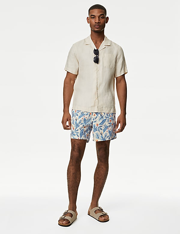Quick Dry Tropical Graphic Swim Shorts