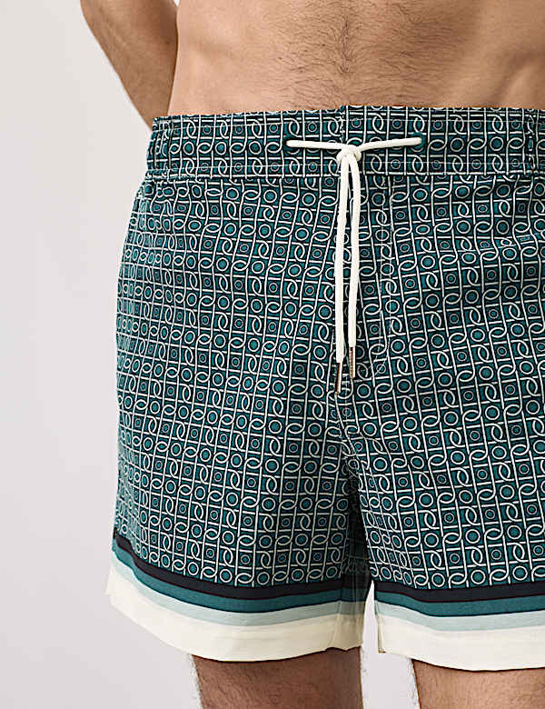 Quick Dry Geometric Print Swim Shorts - UA