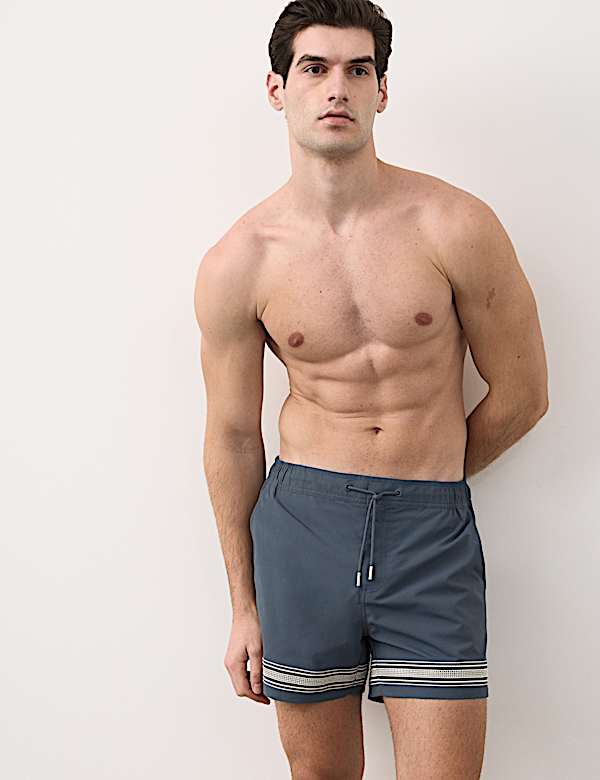 Border Embroidered Swim Shorts