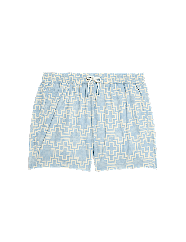 Quick Dry Geo Textured Swim Shorts