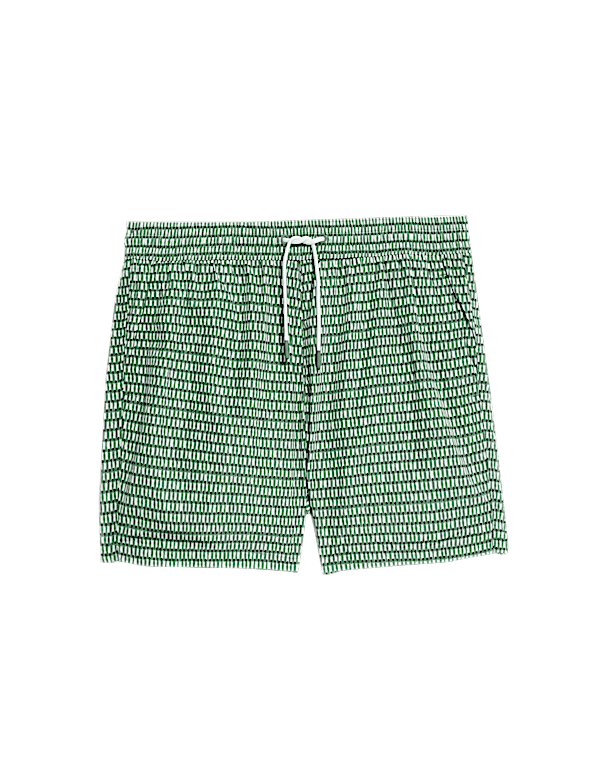 Quick Dry Geometric Print Swim Short