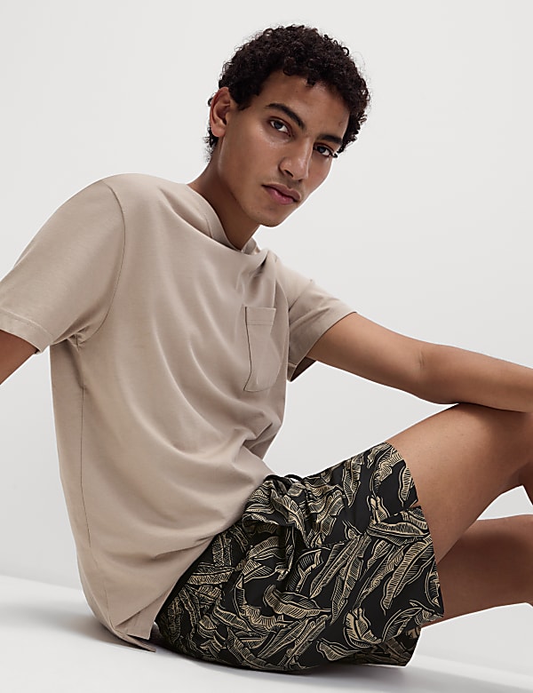 Banana Leaf Print Swim Shorts - VN
