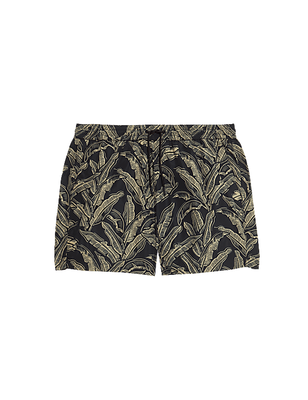 Banana Leaf Print Swim Shorts